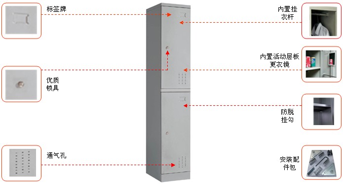 鋼制兩門更衣柜