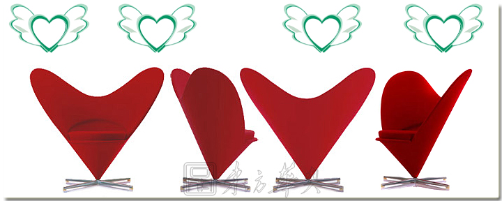 現代經典休閑椅|布面休閑椅|辦公家具|潘頓心椅|心型休閑椅